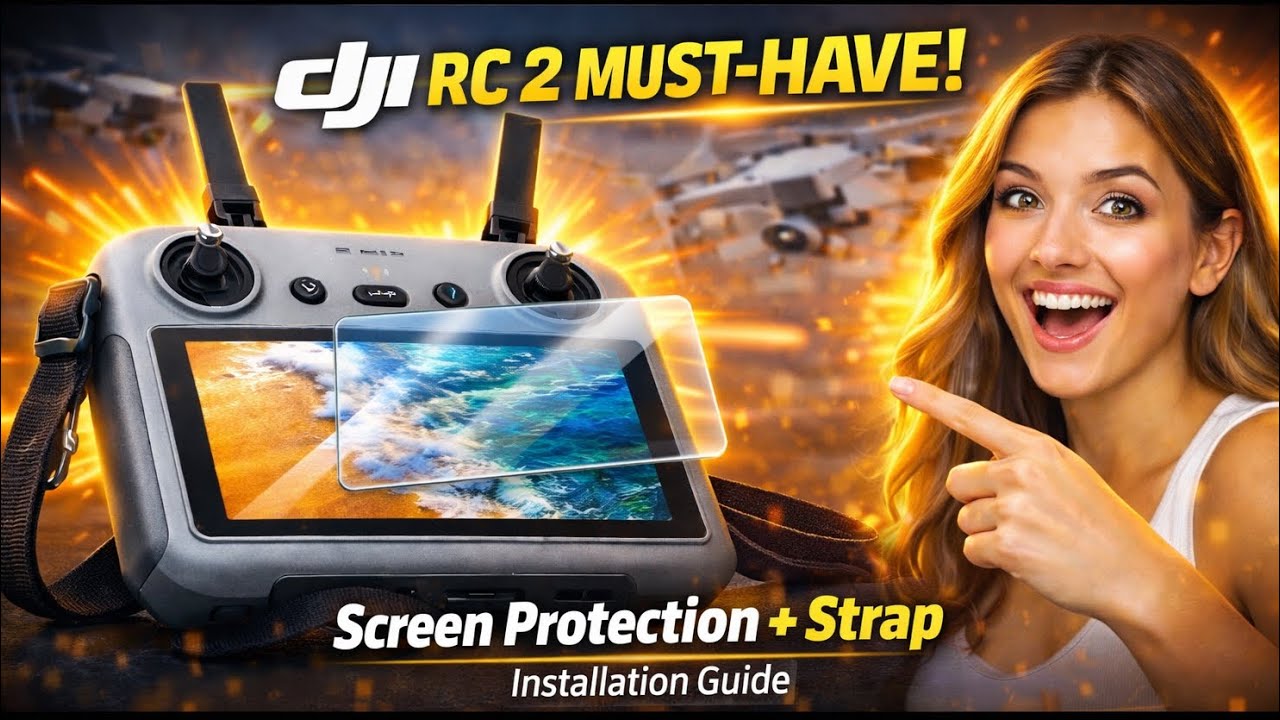 Don’t Use DJI RC 2 Without This! (Tempered Glass + Strap Install) #djimini5pro #dronevision #djirc2 