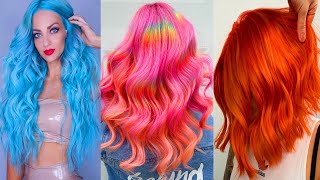 Beautiful Long hair Color Transformation Tutorials Compilations! Rainbow Colorful Hair