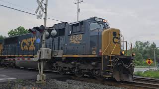 CSX EMD SD70MAC 4588 Leads A 588 Axle Intermodal, Fewer and Fewer EMD's On The Class One's