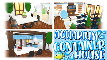 🐠 Aquatic Home 🐠 using the CONTAINER HOUSE (SpeedBuild) Aquarium, Modern, Loft | Roblox Adopt me