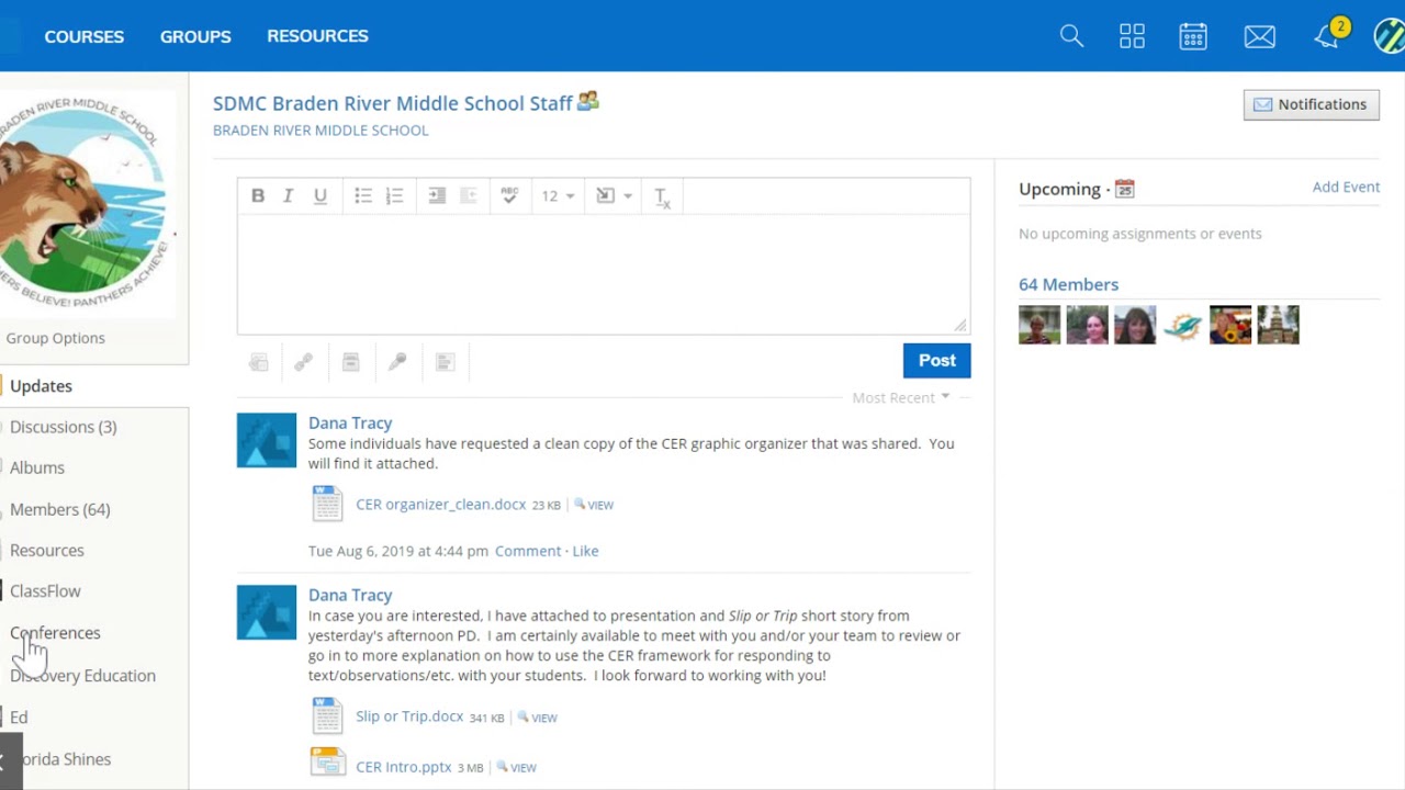 Sdmc braden river middle school staff apps schoology youtube