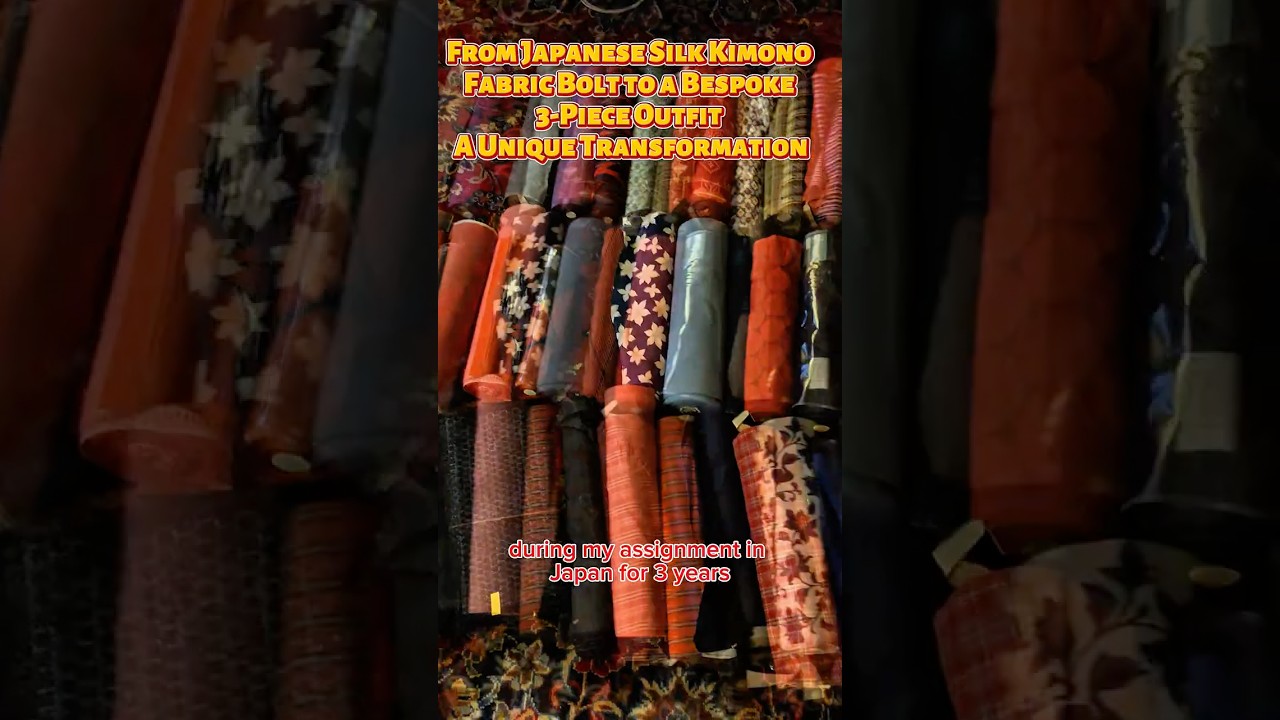 From Japanese Silk Kimono Fabric Bolt to a Bespoke 3-Piece Outfit