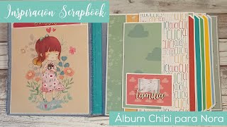 ÁLBUM GRANDE CON ESPINA DOBLE DE TELA - Colección Chibi de Paraes