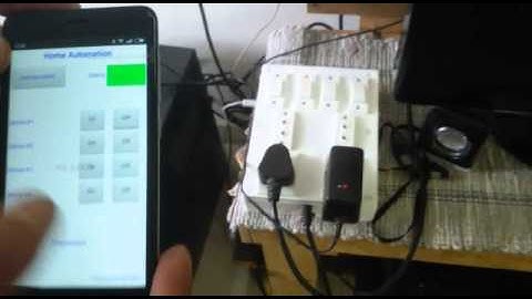 Home automation (Arduino+Android app+Bluetooth) boxed assembly live demo