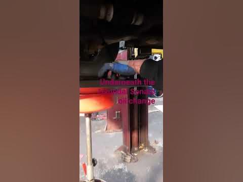 Hyundai Sonata oil change under the car - YouTube