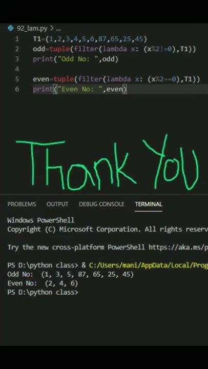 How to retrieve odd and even no from tuples using lambda in python ...