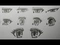 How to Draw ANIME EYES Step by Step | Slow Tutorial for Beginners (No time lapse)