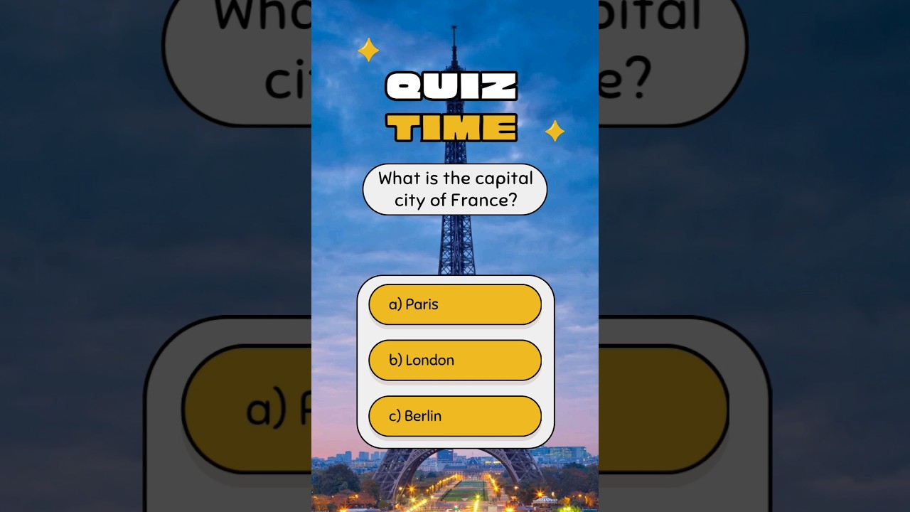 Quiz Time France 🇫🇷 #quiz #quiztime #quizchallenge #knowledge #learn