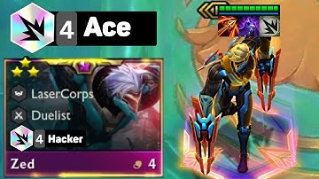 How Broken is 4 ACE Zed 3 Star ?! | TFT SET 8