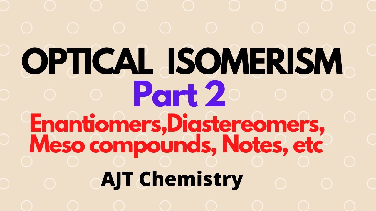 Optical Isomerism  Part 2  AJT Chemistry
