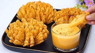 I've never eaten onions that are so delicious! Fried onion recipe with cheese sauce