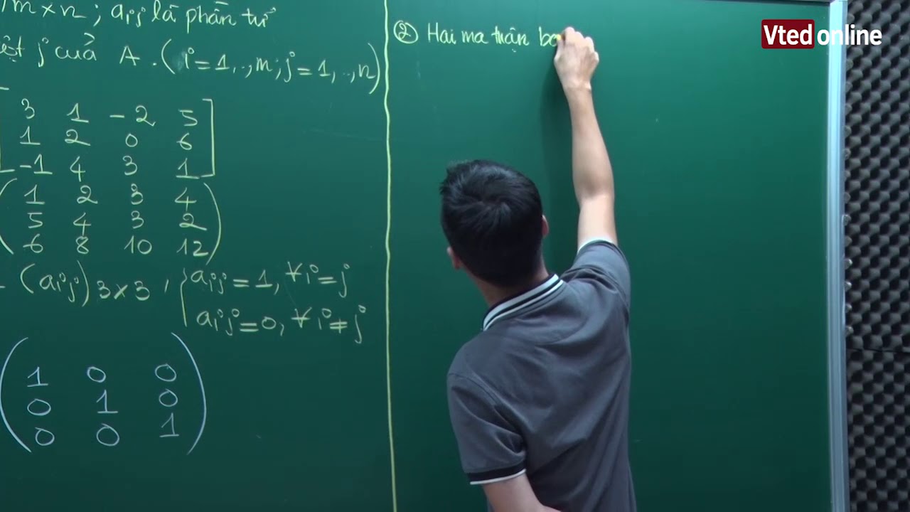 Học toán cao cấp online | Vted.vn – Ma trận – Thầy: Đặng Thành Nam