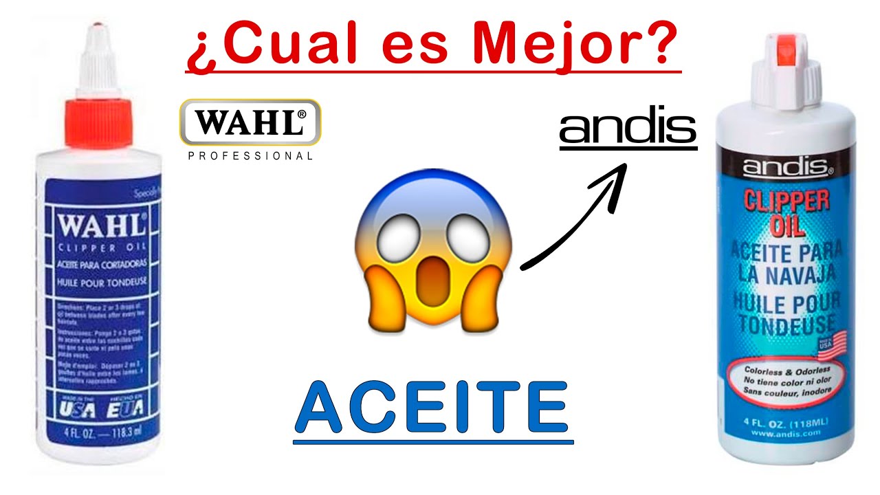 ACEITE WAHL y ANDIS - ¿Cuál es el Mejor?  Aceite para maquinas de cortar  Pelo 