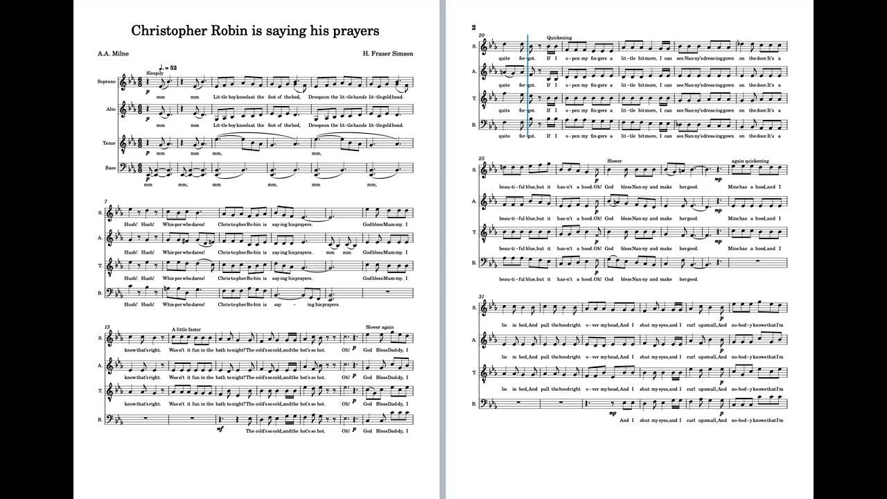 Christopher Robin is saying his prayers T