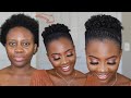EASY Natural Hairstyle before Wash Day on Short 4C Hair - Perfect for SCHOOL / ZOOM and WORK