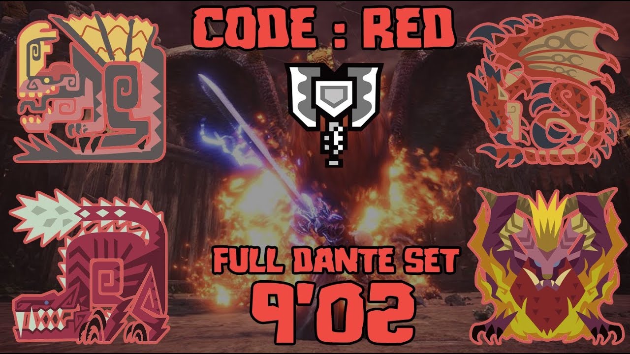 Mhw Code Red Event Quest With Full Dante Set Chargeblade Solo 9 02 Min Youtube