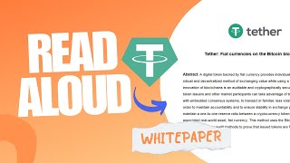 Reading The Entire Tether Whitepaper Aloud (20 Pages)