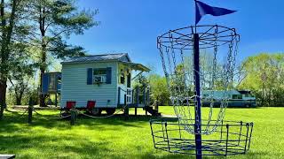 Clever/Affordable VW Bus Camp- with a Tiny House AND Tree House (Disc Golf too!)