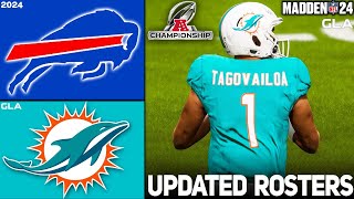 Dolphins vs. Bills | AFC Championship | 2024 - 2025 Updated Rosters | Madden 24 PS5 Simulation