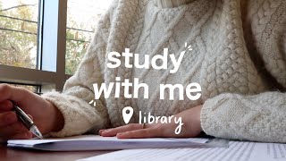 study with me at the library (no music, background sounds)
