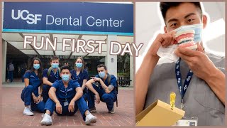 FIRST DAY OF DENTAL SCHOOL VLOG  MEETING CLASSMATES, CHOOSING LOUPES, PRESENTS!