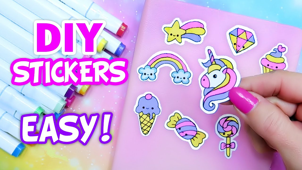 DIY project - how to make cute stickers at home With printable templates