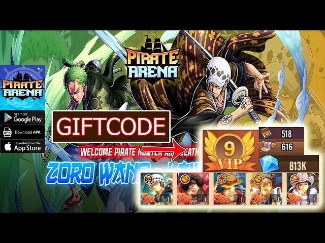 Pirate Arena Mobile & 3 Codes Free VIP9 500K Diamonds Free SSR