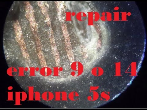 reparacion iphone 5s pantalla azul error 9 o 14 jumper repair iPhone 5s Blue Screen   ejemplo 2 de 3