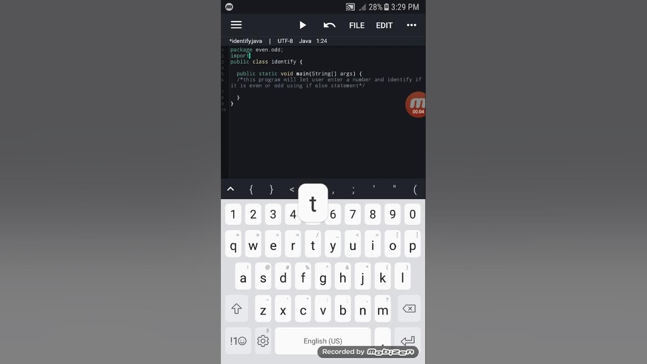 Java Program | identify if Odd or Even using If Else Statement - YouTube