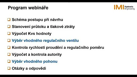Jaký je výkon regulačního ventilu?