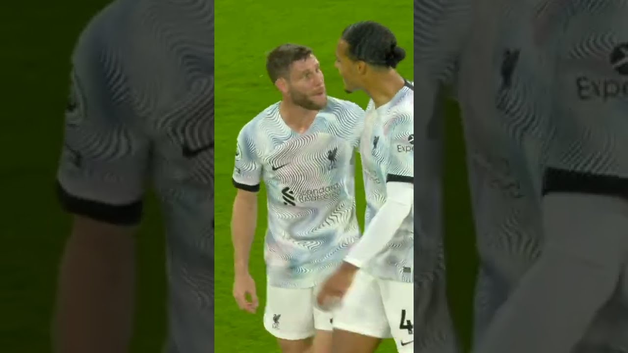 COBROU DE FORMA DURA! Milner foi pra cima do Van Dijk após o gol do Manchester United #Shorts