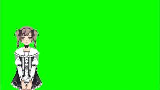 ✔️GREEN SCREEN EFFECTS: kawaii anime maid girl