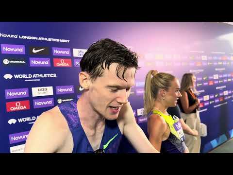 Max Burgin after third place at London Diamond League 800m