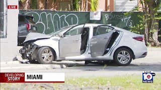 Armed carjacking, police chase in Miami ends in 3 arrests, police say