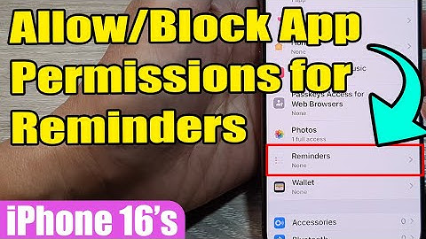🔒 How to Allow/Block App Permissions for Reminders on iPhone 16/16 Pro Max 📱 | iOS 18 Guide