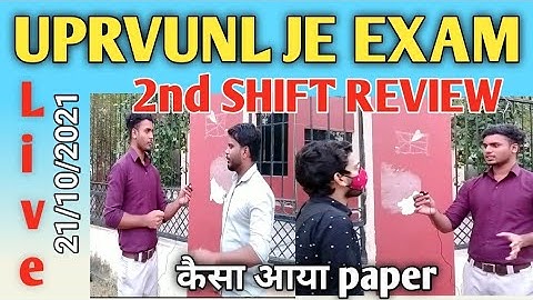 Uprvunl Je Exam Review 2nd Shift 21/10/ 2021। Uprvunl je paper analysis 2021। uprvunl je mechanical