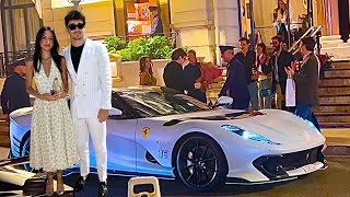 The Winner GRAND PRIX MONACO 2024 - CHARLES LECLERC arrives at Hotel de Paris NIGHTLIFE \& SUPERCARS