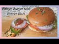 How to make delicious paneer burger with paneer bites  pinky s kitchen