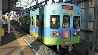 西日本鉄道　600形 01編成　にゃん電塗装　西鉄千早駅
