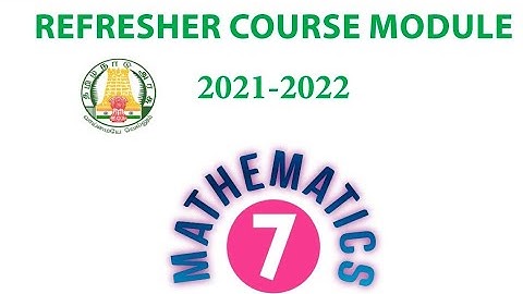 7th maths refresher course module,7th maths,7th class maths refresher course module,