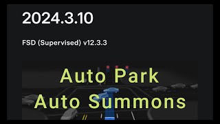 fsd 12.3.3  auto park auto summons!!!!!