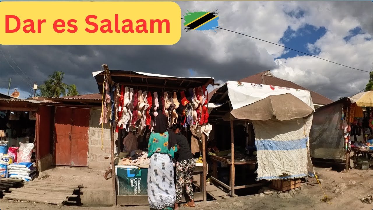 Real life on the streets of Kinondoni Dar es Salaam Walking Tour, ASMR