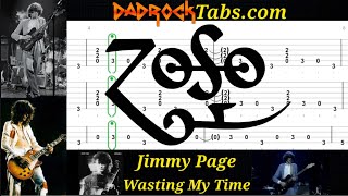 Wasting My Time - Jimmy Page - Guitar   Bass TABS Lesson 