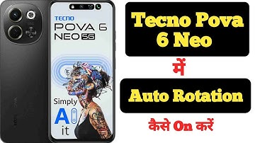 How to enable auto rotation in Tecno Pova 6 Neo || Tecno Pova 6 Neo me auto rotation kaise on kare |