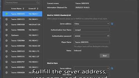 Novastar Taurus Operation Guide Video  Bind VNNOX ViPlex Express
