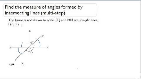 Find the measure of angles formed by intersecting lines (multi-step)