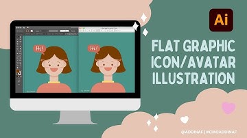 Draw with Me | Simple Flat Graphic Illustration for Avatar and Icon | Adobe Illustrator | addinaf