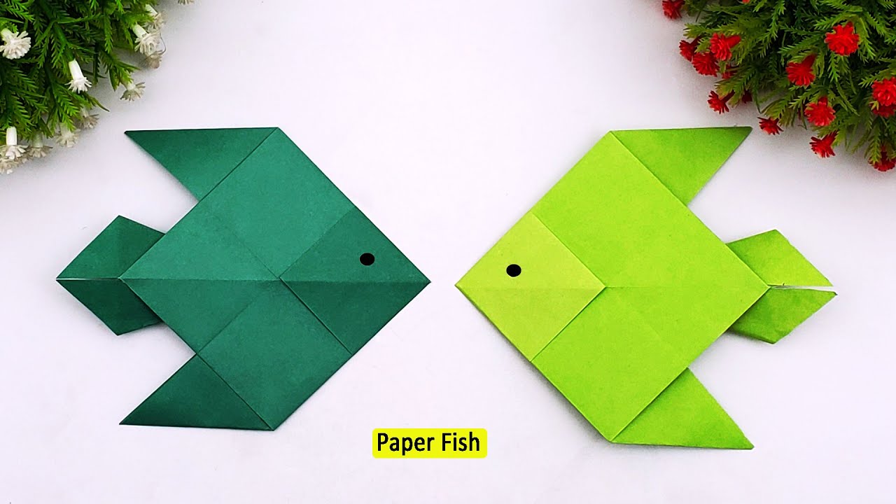 Handmade Paper Toy Fish Easy | How To Make a Origami Paper Fish | Easy ...