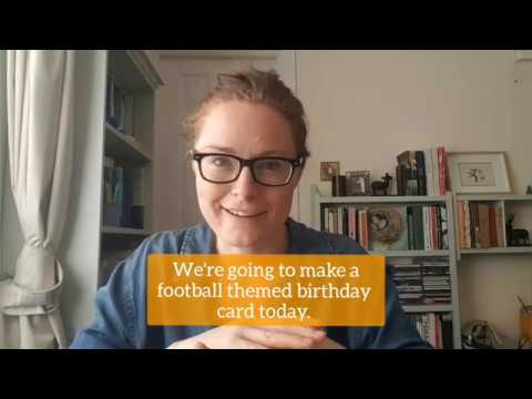 Make Your Own Football Soccer Themed Birthday Card Youtube