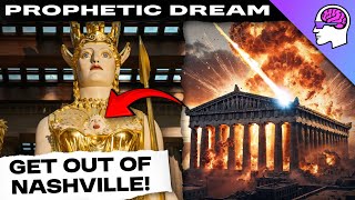 Prophecy Dream - Fireballs Over Nashville Tennessee Parthenon Building Destroyed with Athena Statue